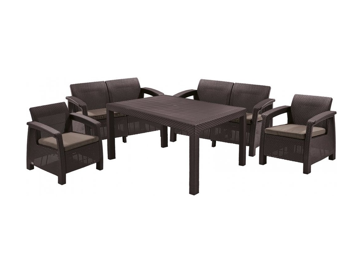 Keter Zahradní set  Corfu II Fiesta - hnědý