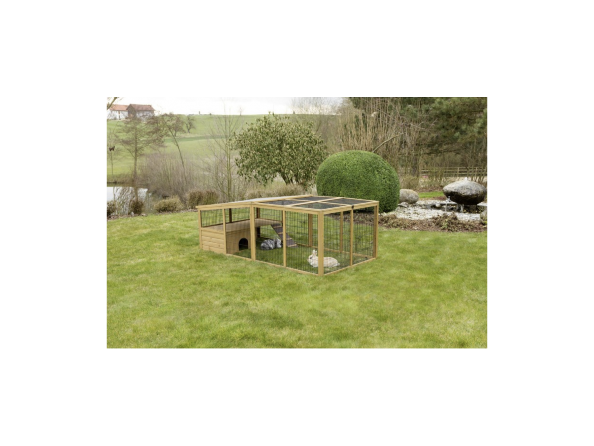 Scobax KERBL výběh pro králíky, odklopný s domečkem, 220 x 115 x 75 cm