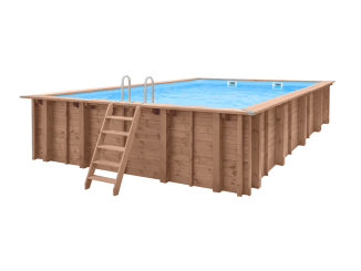 Kerti medencék –  Tuindeco Luxury wooden swimming pool Playa Forti 834x492x138cm