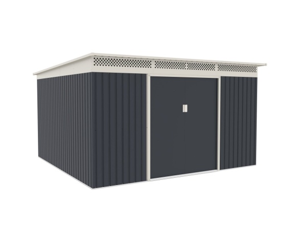 Plechový zahradní domek G21 GRAH 1132 - 340 x 333 cm, antracitový