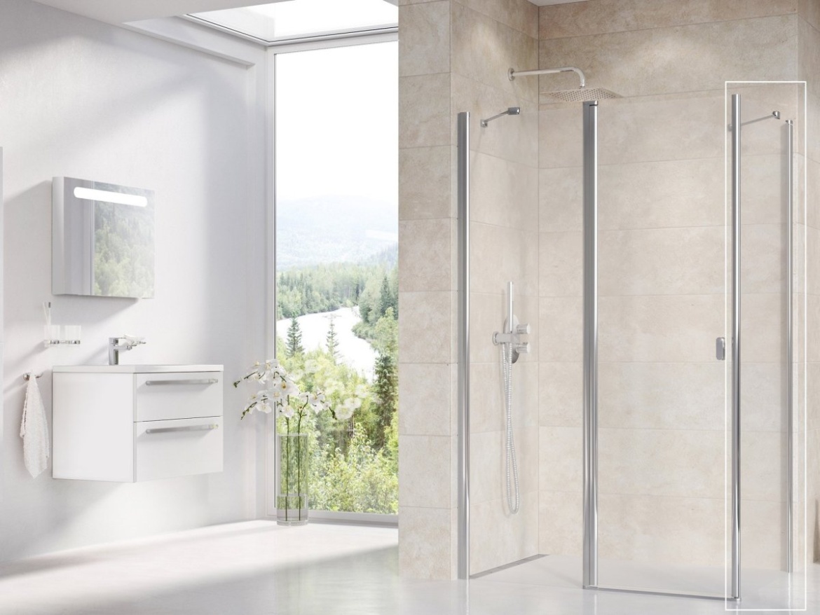 Ravak CPS 80, čierna+transparent