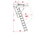 Podkrovné schody PP Oman Solid PP