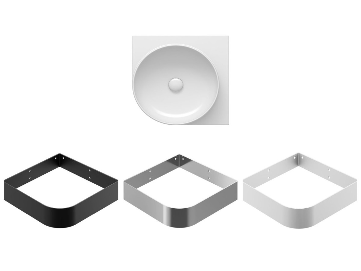 Ravak Umyvadlo Yard 45 C, bez otvoru pro baterii, bez přepadu, Alabaster Pink