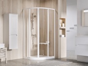 Ravak SKCP4 80x80 195, biela+transparent