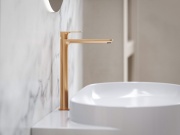 Ravak EL 015.11WV Umyvadlová stojánková baterie BeCool 335 mm bez výpusti, White Velvet