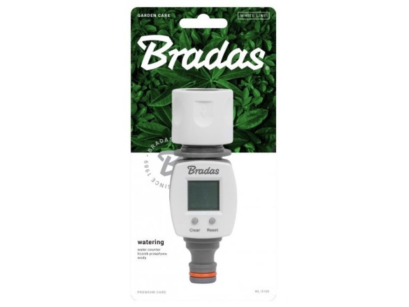 Bradas Počítadlo průtoku vody WHITE LINE