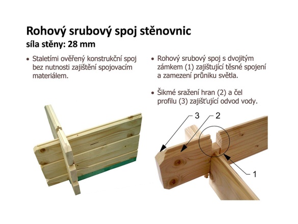 Dřevěný zahradní domek Česká Manufaktura Crusoe