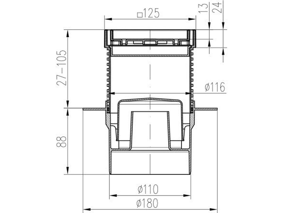 Vpusť Chuděj PVS 110 L2