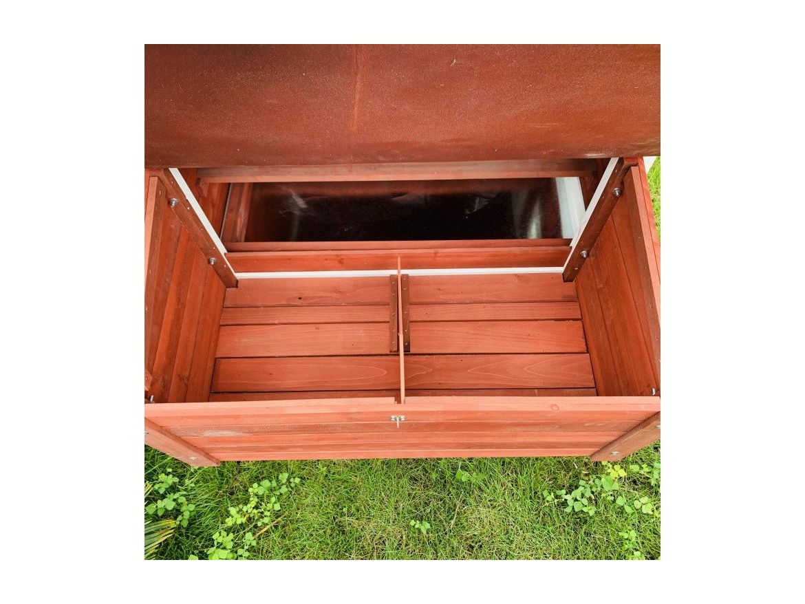 Kurník Scobax Dřevěný kurník MILÁNO RED MAXI, 2200x740x1200 mm