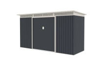 Plechový zahradní domek G21 GRAH 483 - 340 x 142 cm, antracitový