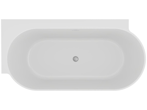 Ravak Vana Freedom Corner II Tec 175x86 L, volně stojící, černá/bílá, krytka odtoku černá/bílá/chrom