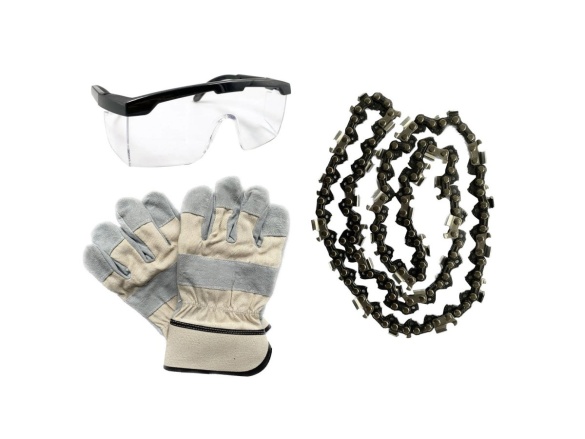 Láncfűrész 49 köbcentis benzinmotorral + pótlánc + kesztyű + védőszemüveg Riwall PRO RPCS 5140 SET