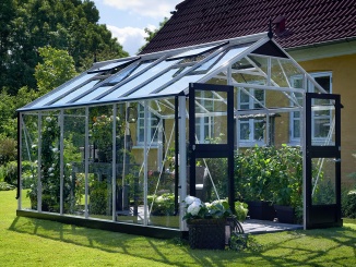 Podle značky –  Juliana Premium 4,4 m x 3,0 m, alu / černá, kalené sklo 3 mm