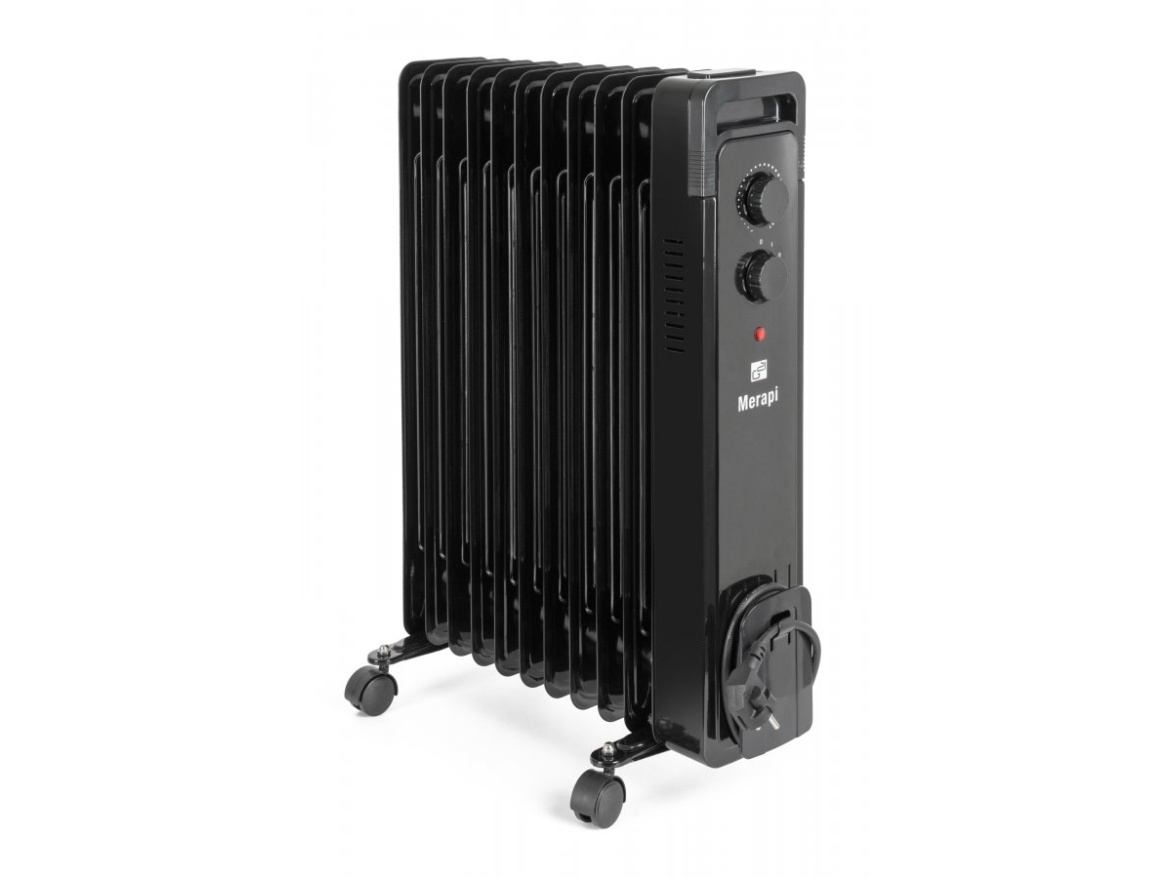 G21 Olejový radiátor  Merapi černý, 11 žeber, 2500 W