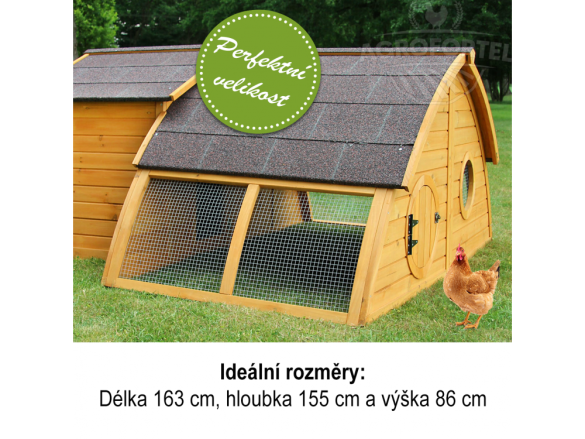 Kurník Scobax Dřevěný kurník OSLO, 1630x1550x860 mm