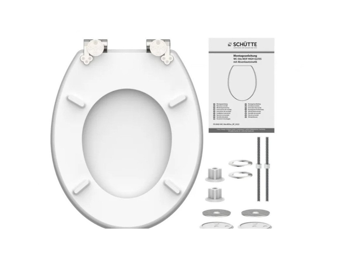 WC sedátka, záchodová prkna Schütte BLACK STONE | MDF HG, Soft Close