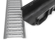 Covernit Plastový odtokový žlab A15 s pozinkovanou mříží (set 3 ks)