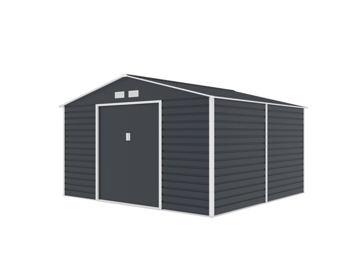 Plechový záhradný domček G21 GAH 1085 - 340 x 319 cm, antracitový