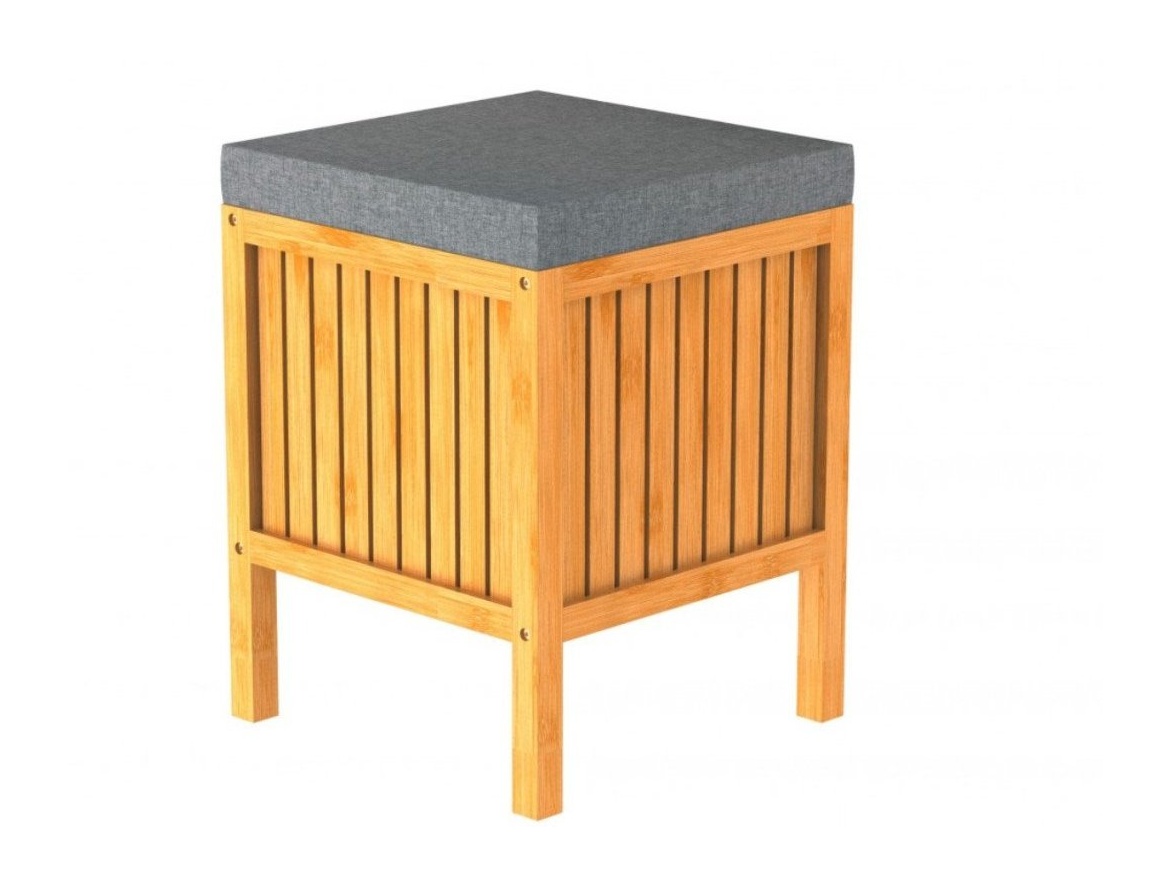 Bambusový nábytek Schütte Bambusový koš na prádlo s podsedákem ( BMBA02-WKBH )