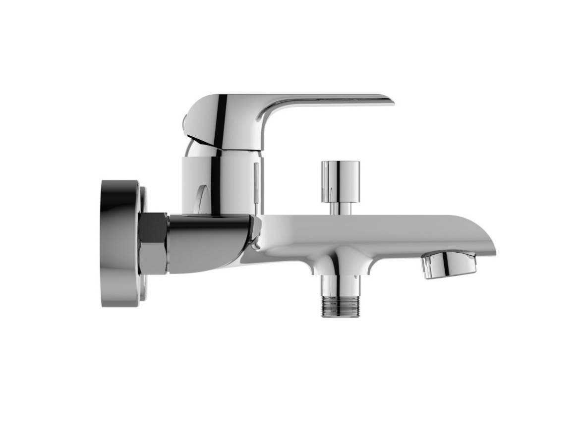 Ravak FL 022.00CR Vaňová nástenná batéria bez sprchového setu, chróm