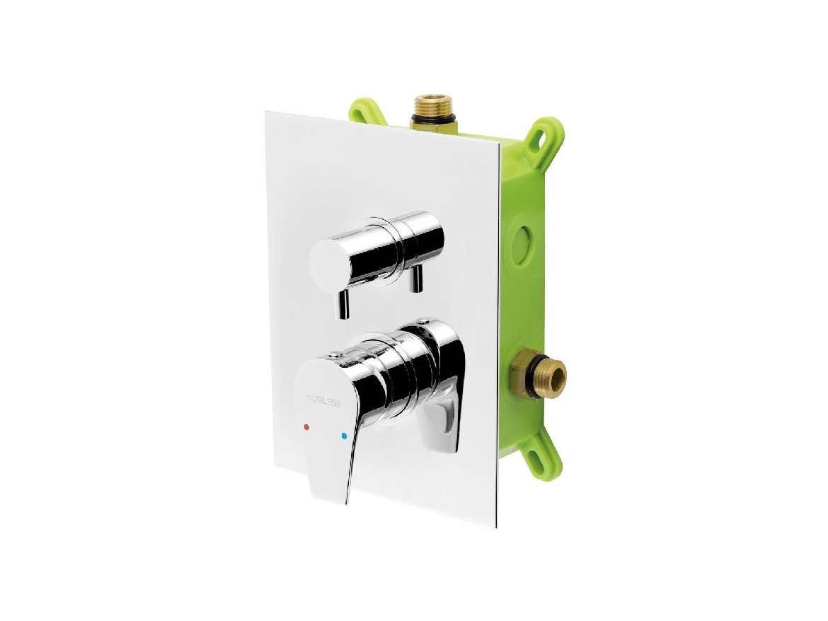 Novaservis Vanová baterie Nobless Vision X, chrom, podomítková, bez příslušenství,  BOX42051R,0