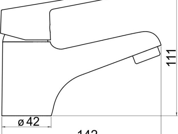 Novaservis Umyvadlová baterie TITANIA IRIS, chrom, stojánková, bez výpustě,  94401/1,0