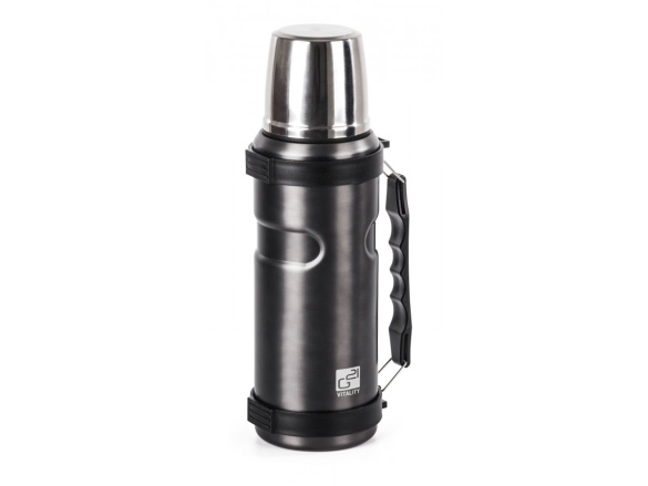 G21 Termoláhev  na pití, 1000 ml, ocelově šedá s rukojetí