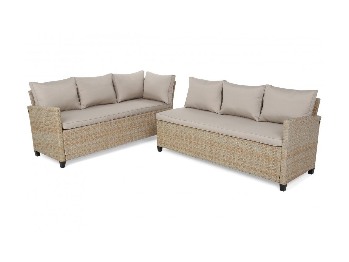 VespaGarden Rohová sedací souprava z technoratanu Lagos Beige