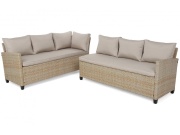 VespaGarden Rohová sedací souprava z technoratanu Lagos Beige