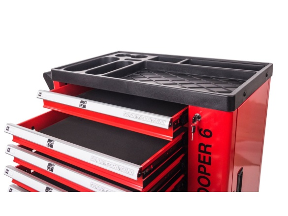 G21 Dílenský vozík  Cooper 6, červený