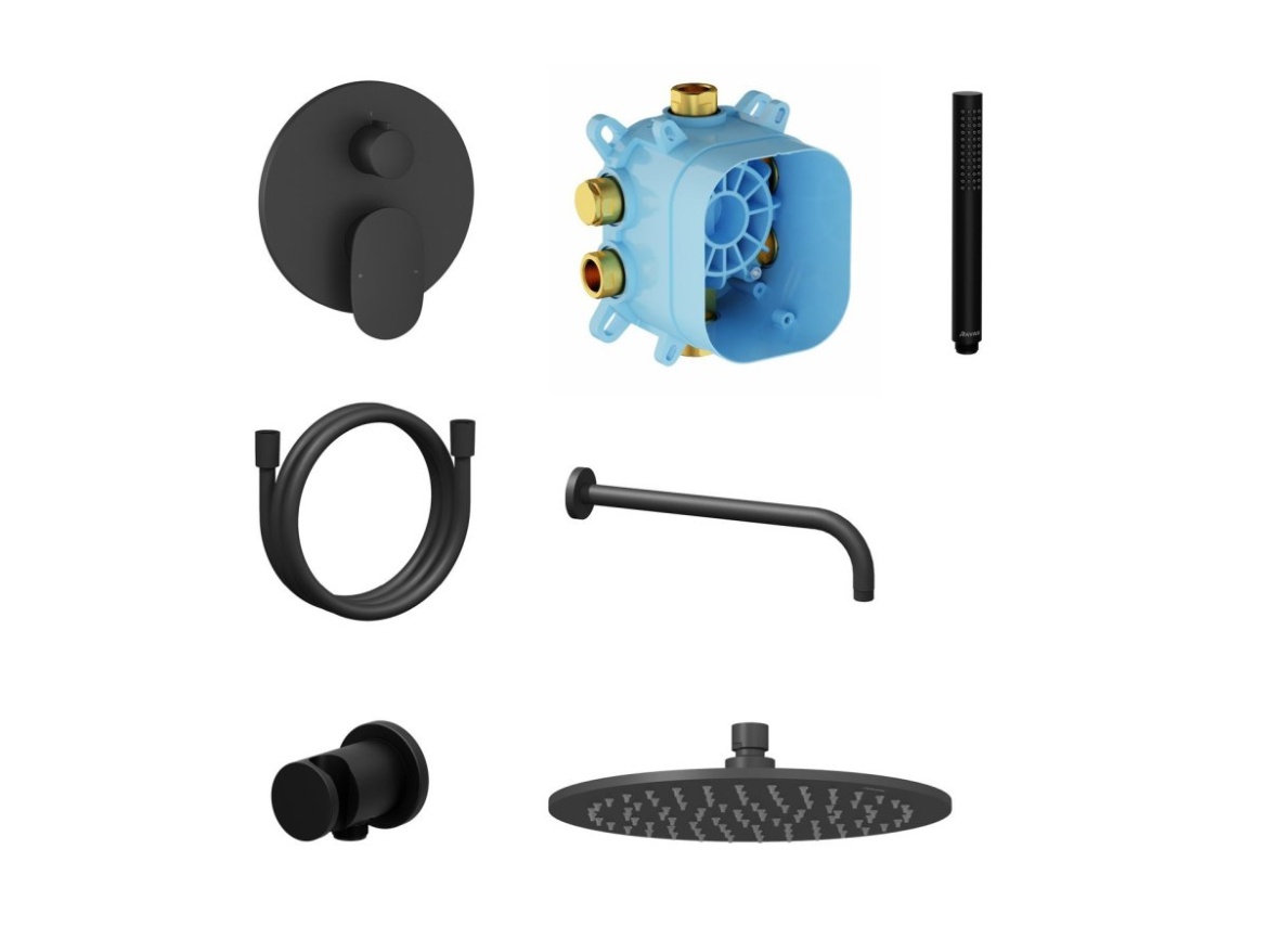 Ravak SG 090.10WHM Sprchový podomítkový set, bílá matná