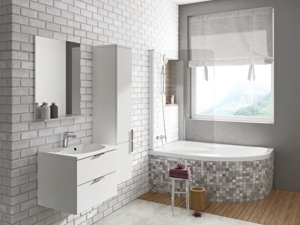 Ravak CVSK1 Rosa 160/170 P, lesk+transparent