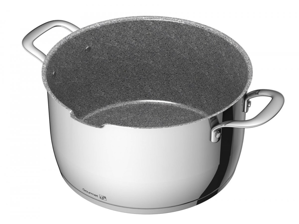 G21 Hrnec  Gourmet Miracle s cedníkem 28 cm s poklicí nerez/greblon