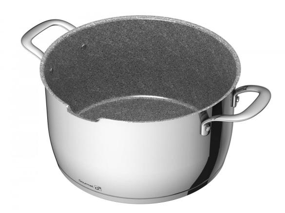 G21 Hrnec  Gourmet Miracle s cedníkem 28 cm s poklicí nerez/greblon