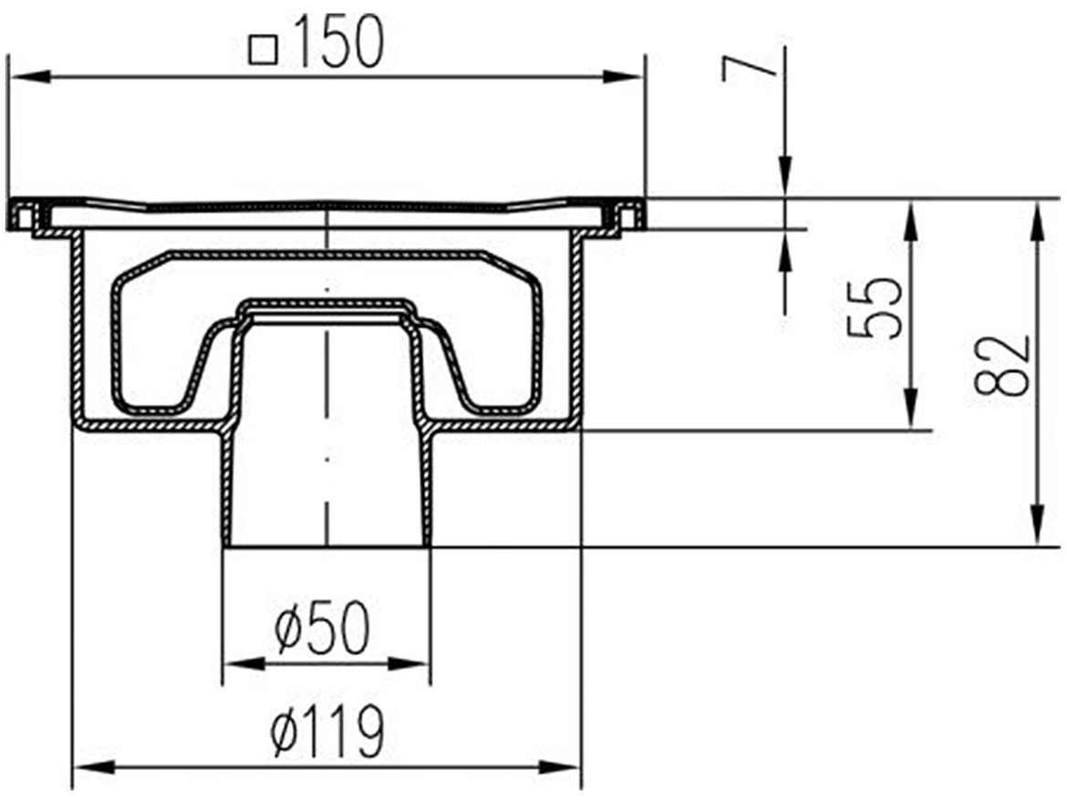 Vpusť Chuděj Neptun DN 50/82
