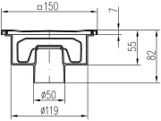 Vpusť Chuděj Neptun DN 50/82