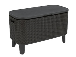 Stoly –  BEVY BAR Multifunkčný stolík ratan, 83,5 x 40 x 50-74 cm, grafit