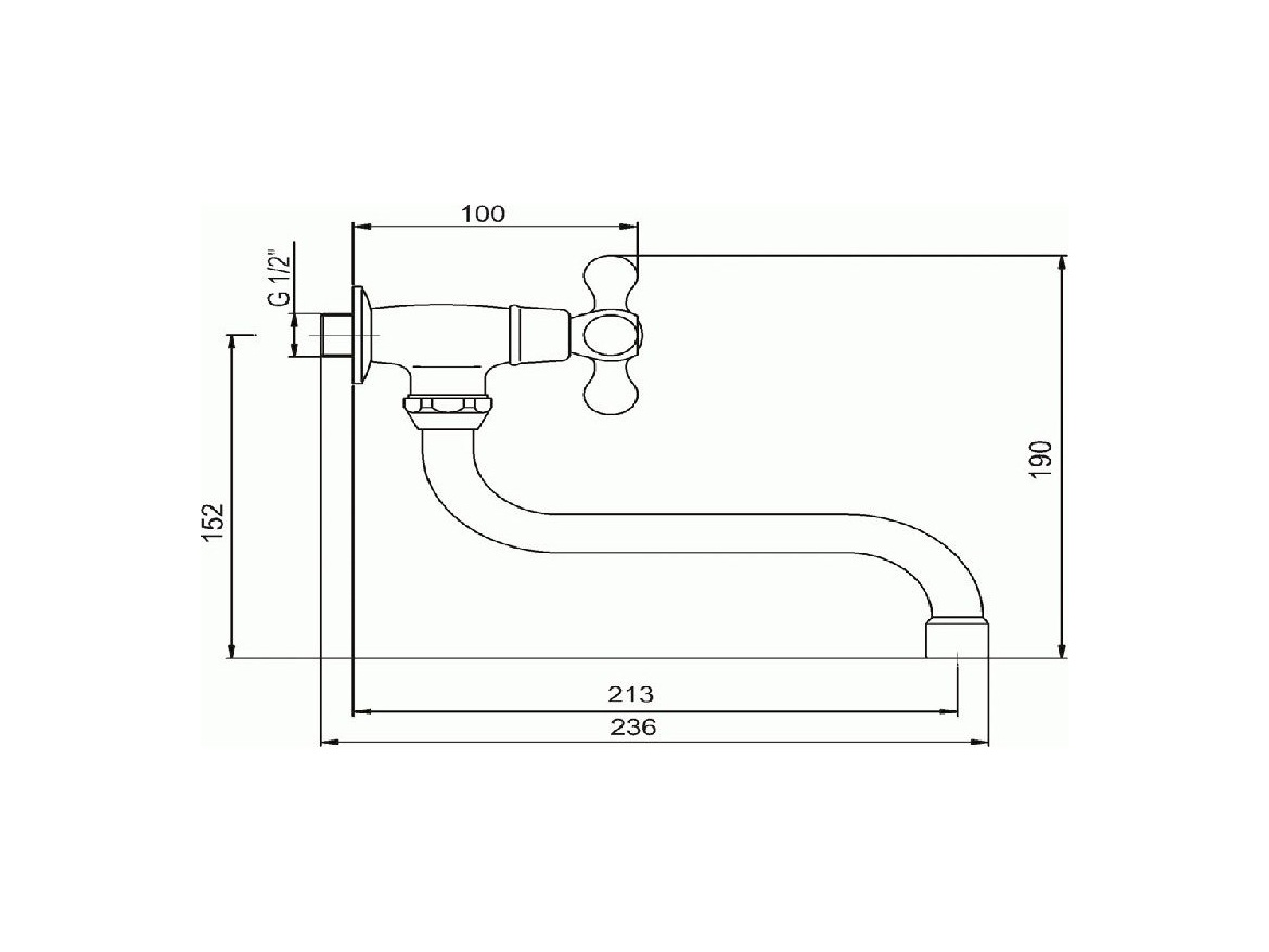 Novaservis Umyvadlová baterie Titania Retro II, chrom, nástěnná,  99107,0