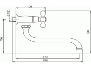 Novaservis Umyvadlová baterie Titania Retro II, chrom, nástěnná,  99107,0