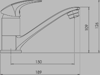 Csaptelepek –  Novaservis Dřezová baterie Metalia 57, bílá/chrom, stojánková,  57096,1