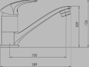 Novaservis Dřezová baterie Metalia 57, bílá/chrom, stojánková,  57096,1