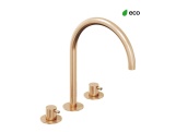 Ravak ES 018.60GLB Umývadlová 3-otvorová batéria 270 mm bez odtokovej armatúry, zlato kefované