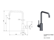 Konyhai csaptelepek Reginox Crystal gun metal