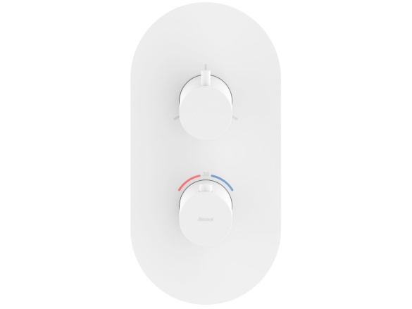 Ravak ES 067.10WV.O3.RB07C Termostatická podomítková baterie 3-cestná bez tělesa, White Velvet
