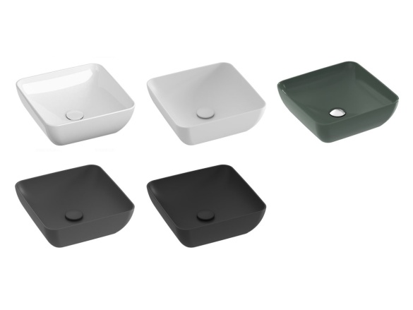 Ravak Umývadlo Uni Slim S 38, bez otvoru pre batériu, bez prepadu, antracit