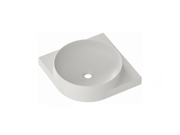 Ravak Umyvadlo Yard 45 C, bez otvoru pro baterii, bez přepadu, bílá matná
