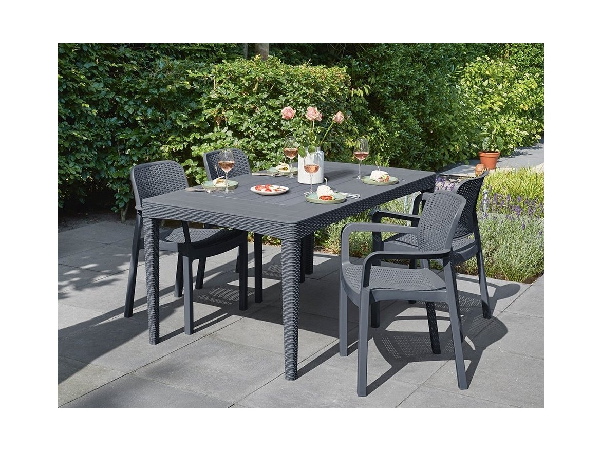 Keter Zahradní stůl Girona - 160 x 90 x 74 cm - grafitový