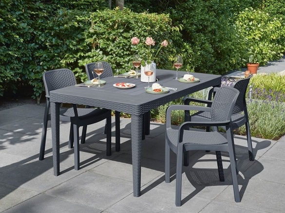 Keter Zahradní stůl Girona - 160 x 90 x 74 cm - grafitový