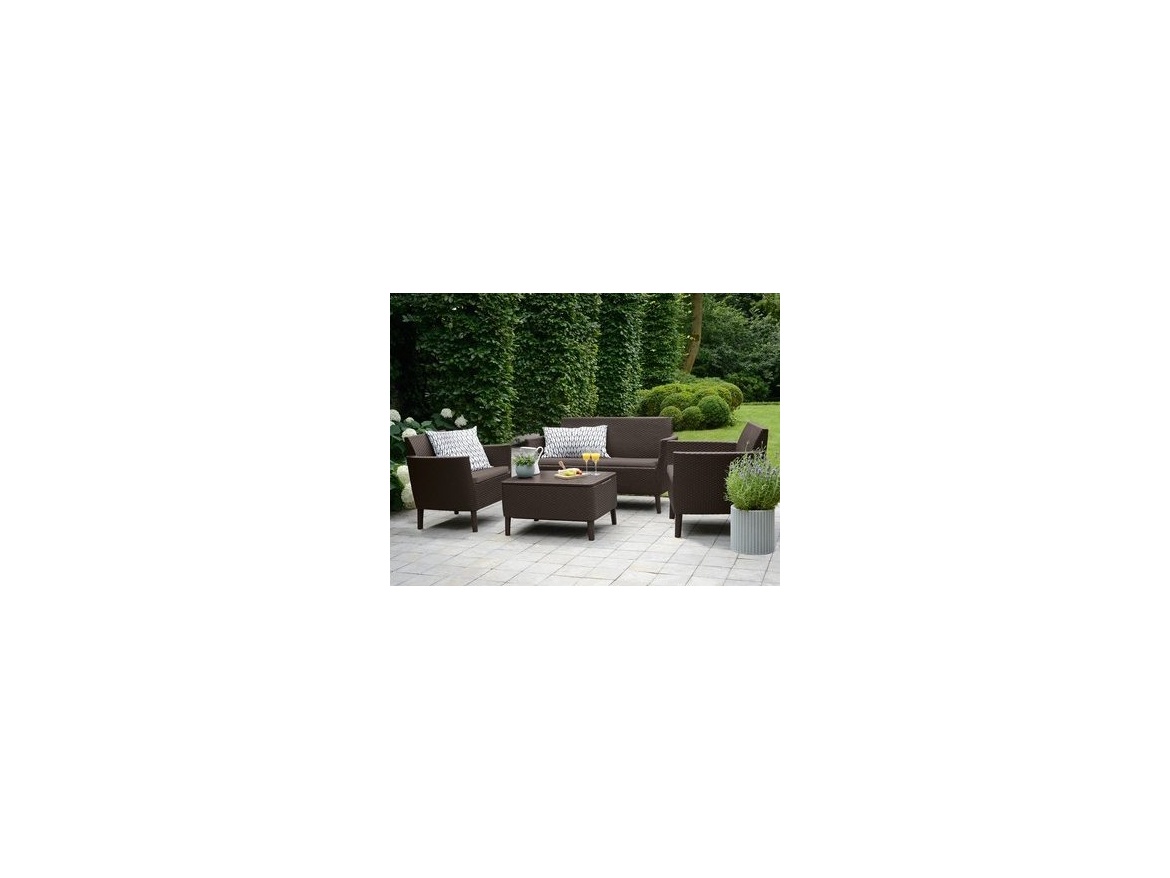 Keter Zahradní set  Salemo 2 Seater Sofa - hnědá / béžová
