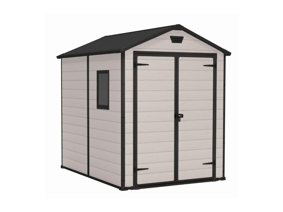 Plastový zahradní domek Keter MANOR 6 x 8 DD béžový, s podlahou